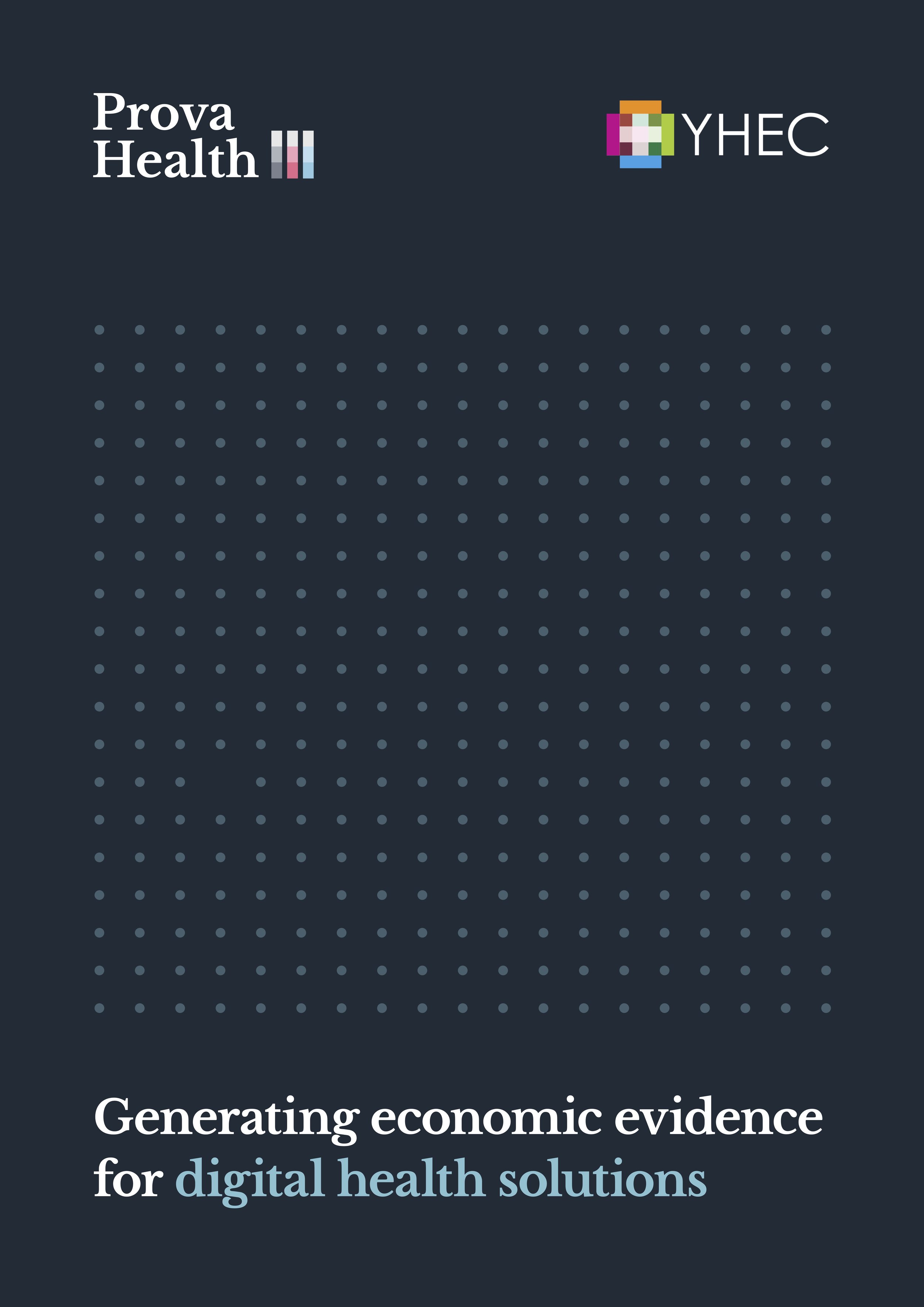 Cover of the white paper: Generating economic evidence for digital health solutions